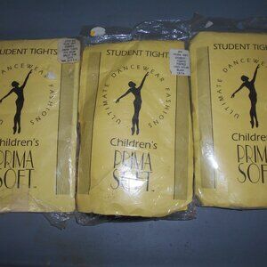 3 Pair Pink Black & White  Dance Footed Tights-Child 12/14  NWT